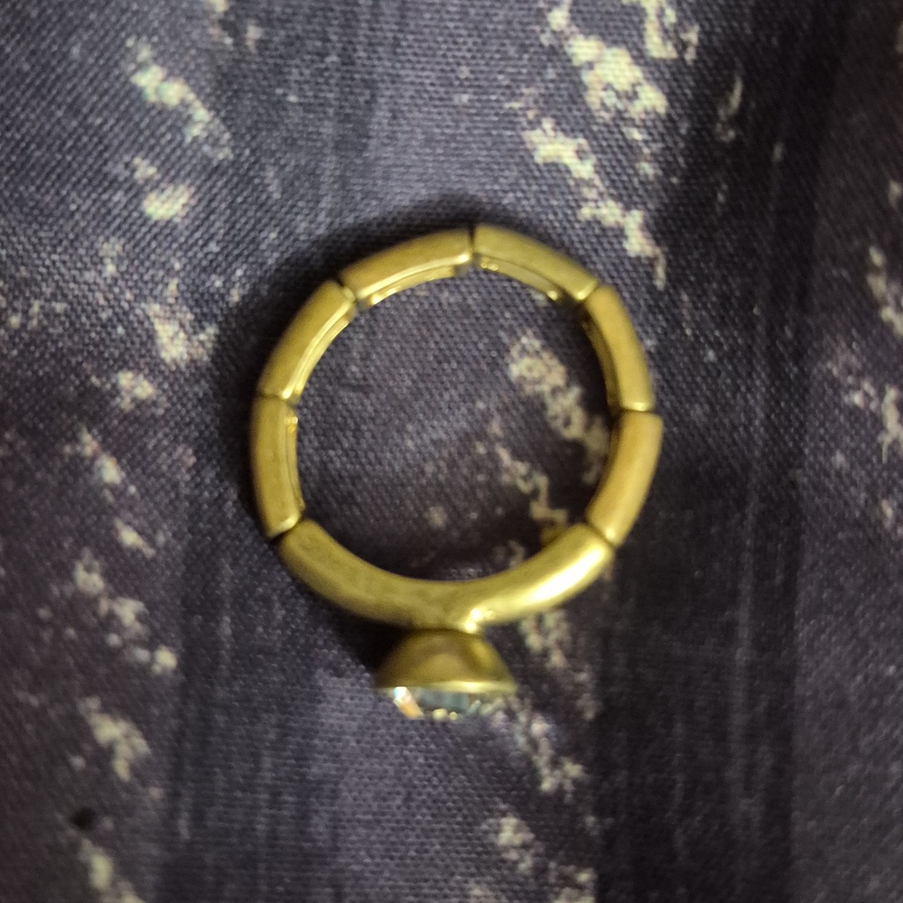 Round Bezel Set Crystal Statement Engagement Flex… - image 6